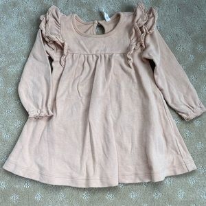 Quincy Mae long sleeve flutter dress